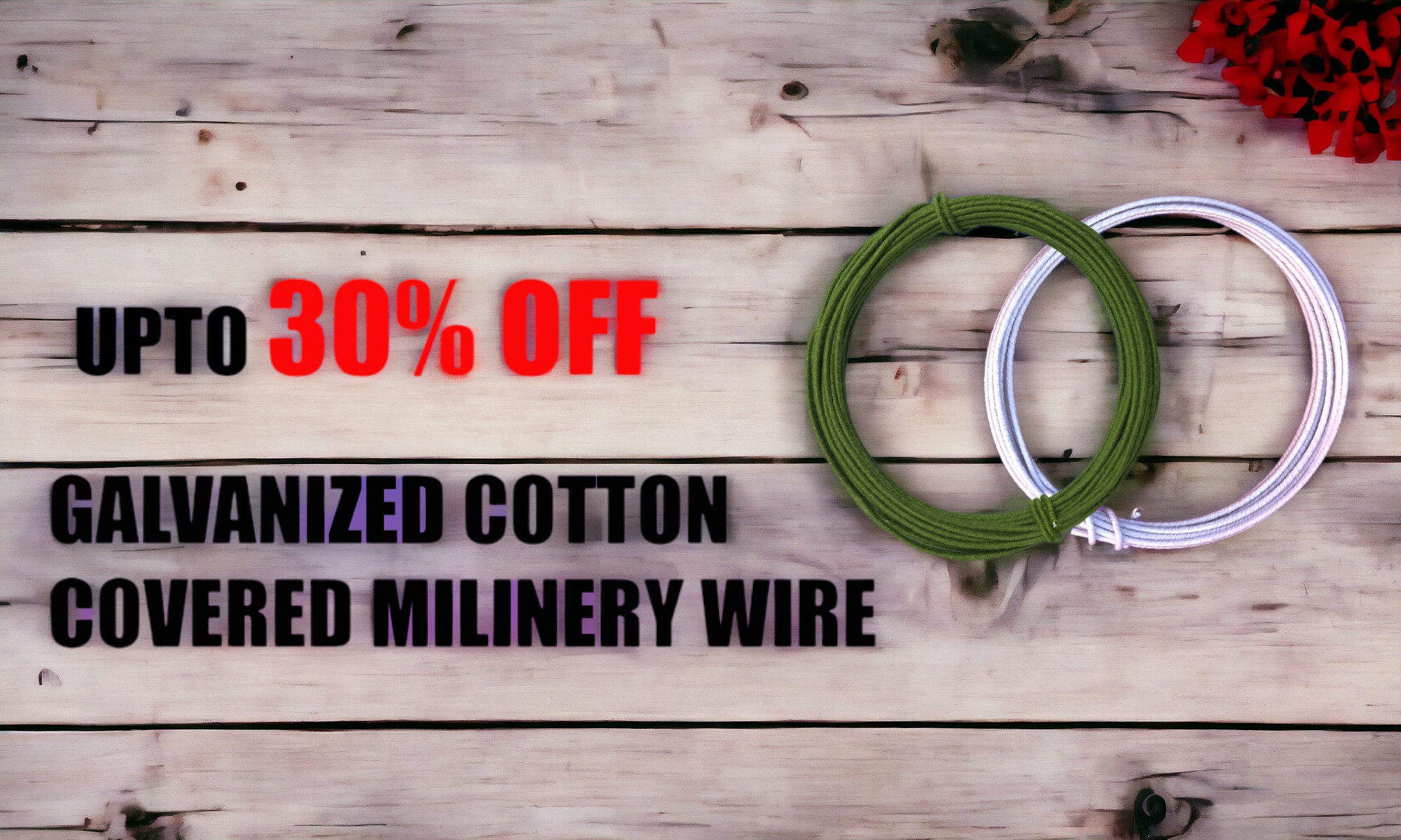 Cotton Covered Millinary Wire